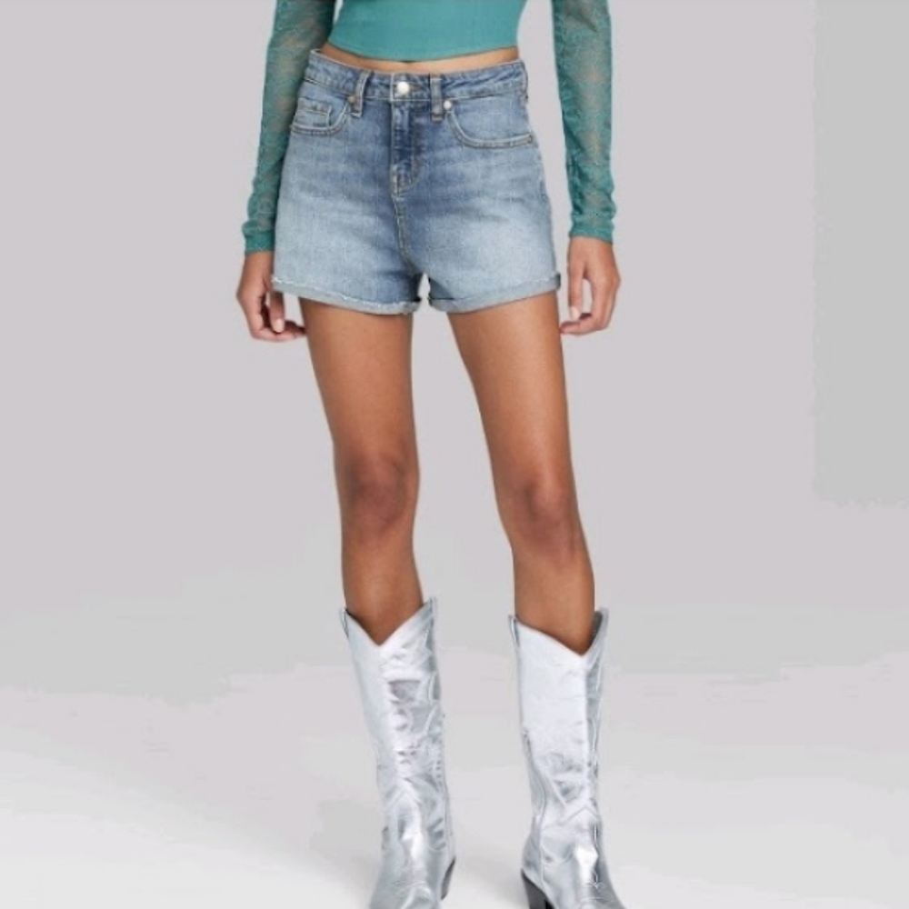 Women's Wild Fable high-rise rolled cuff Jean shorts